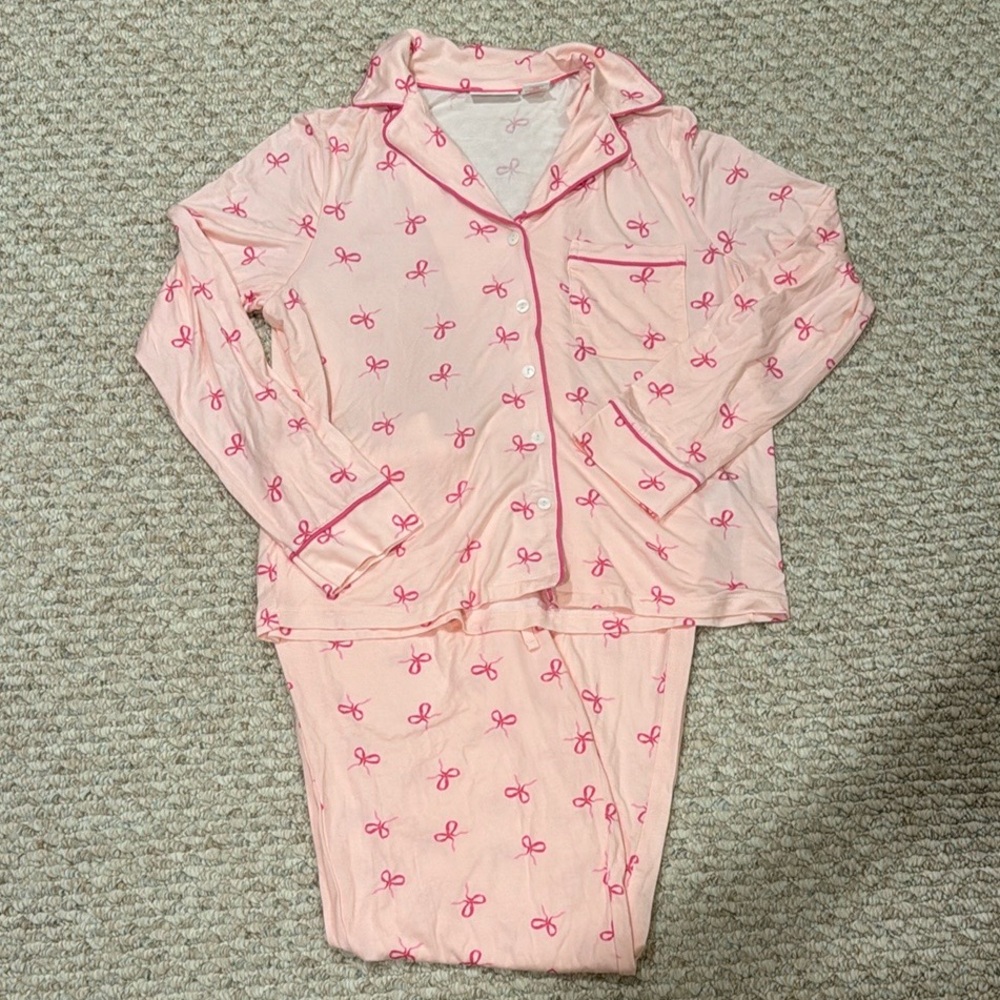Shabby Chic Pink Bow PJ Set